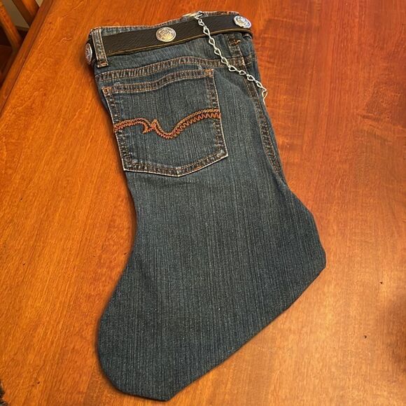 Handmade Harley Davidson Christmas Stocking - Picture 2 of 4